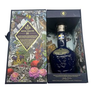 Royal Salute 21 Year Old Scotch Whisky Bottle Art - Exquisite Collectibles, Hand Carved, Luxury Decorations, Perfect Home or Office Furnishings
