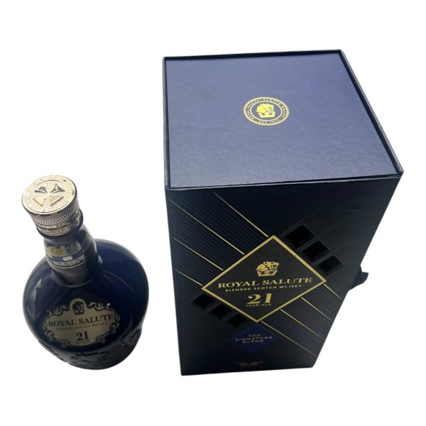 Royal Salute 21 Year Old Scotch Whisky Bottle Art - Exquisite Collectibles, Hand Carved, Luxury Decorations, Perfect Home or Office Furnishings - Image 3