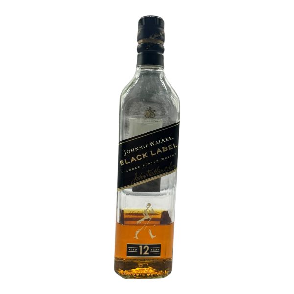 Black Label 700ml Art Wine Bottle - Exquisite Glass Bottle, Unique Design, Perfect Collectibles and Decorations